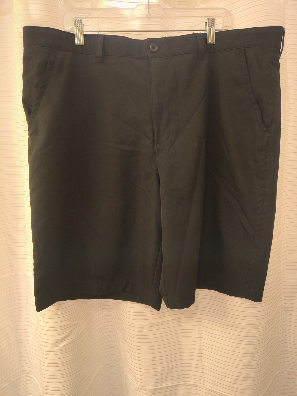 Men's Black Flat Front Shorts - Classic Everyday Style